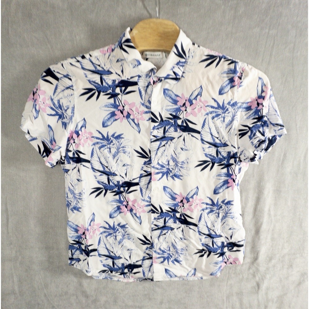 Cubavera Mens XXL Hawaiian Button Up Viscoss Shirt Resortwear Beach Cruise